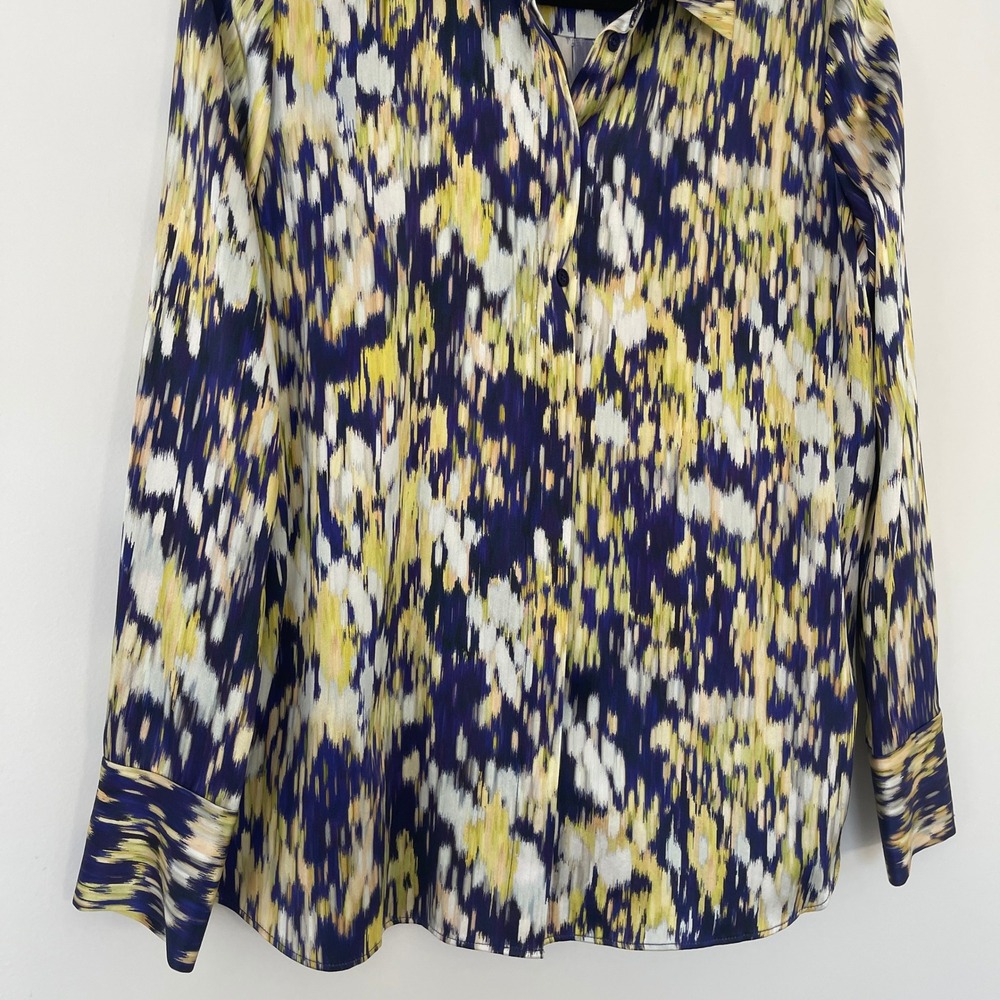 Lafayette 148 $698 New York Scottie Ink Blouse Silk Multicolor‎ Size Medium - Picture 6 of 12